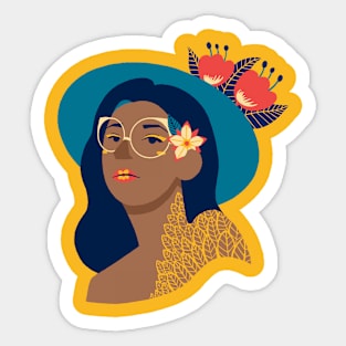 Flower lady Sticker